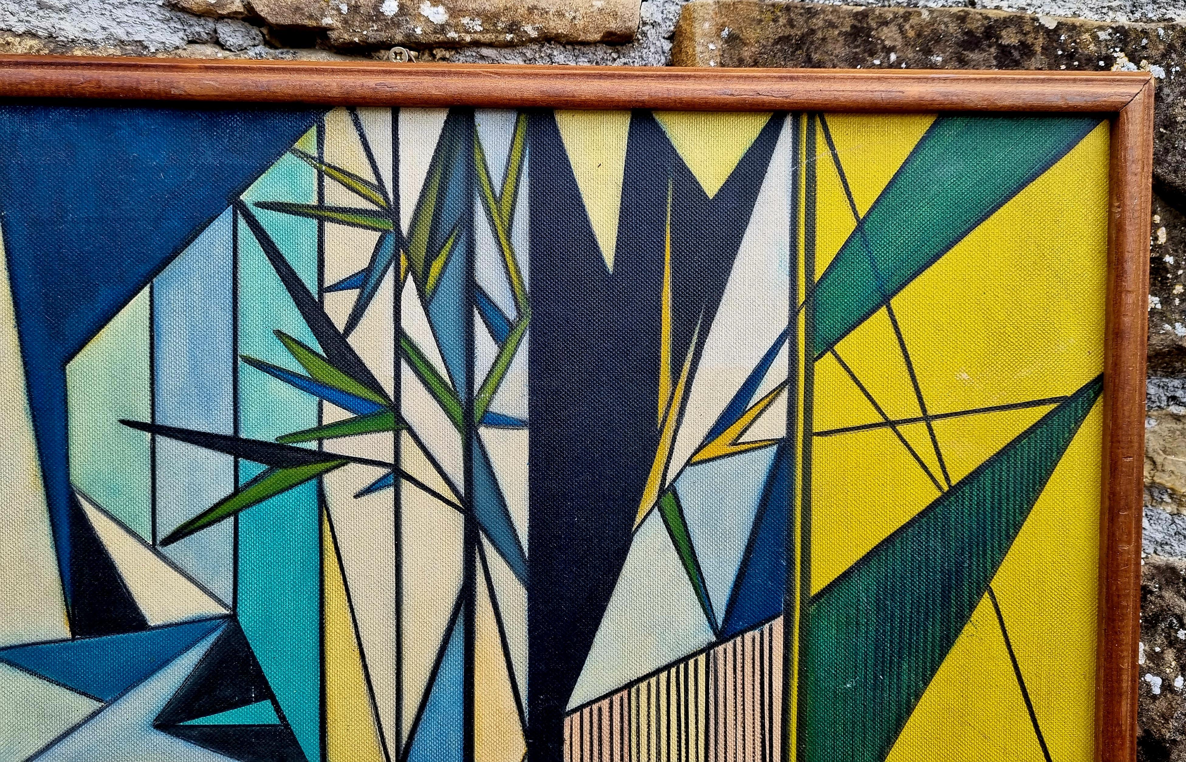 PopArt Italienische Malerei. Öl auf Holz, signiert Domenico Balbi, Italien 70er Jahre im Angebot 1
