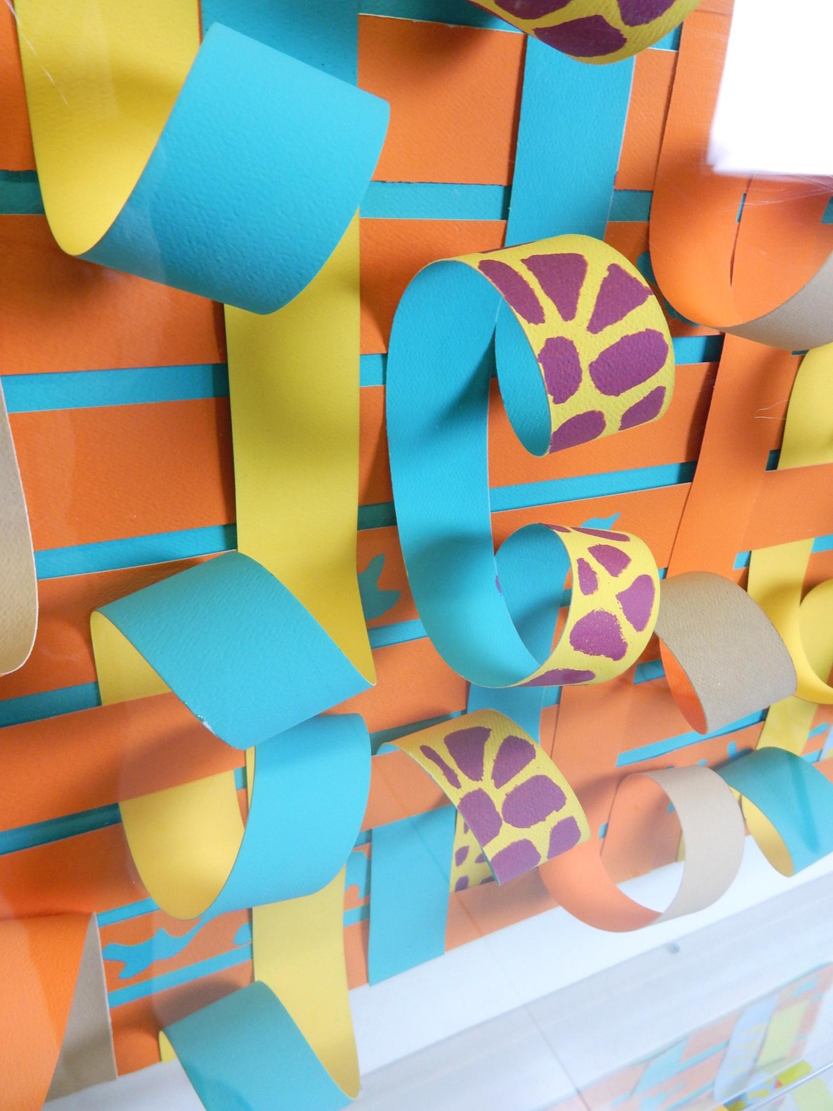 Popart Postmodern Greg Copeland 3-D Woven Paper Assemblage Wall Sculpture Trio 1