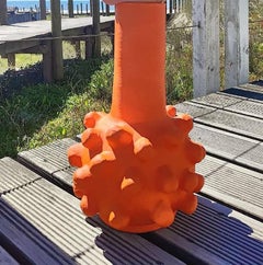 Popcorn Jar Down Sculpture in Ceramic by Liliana Silva