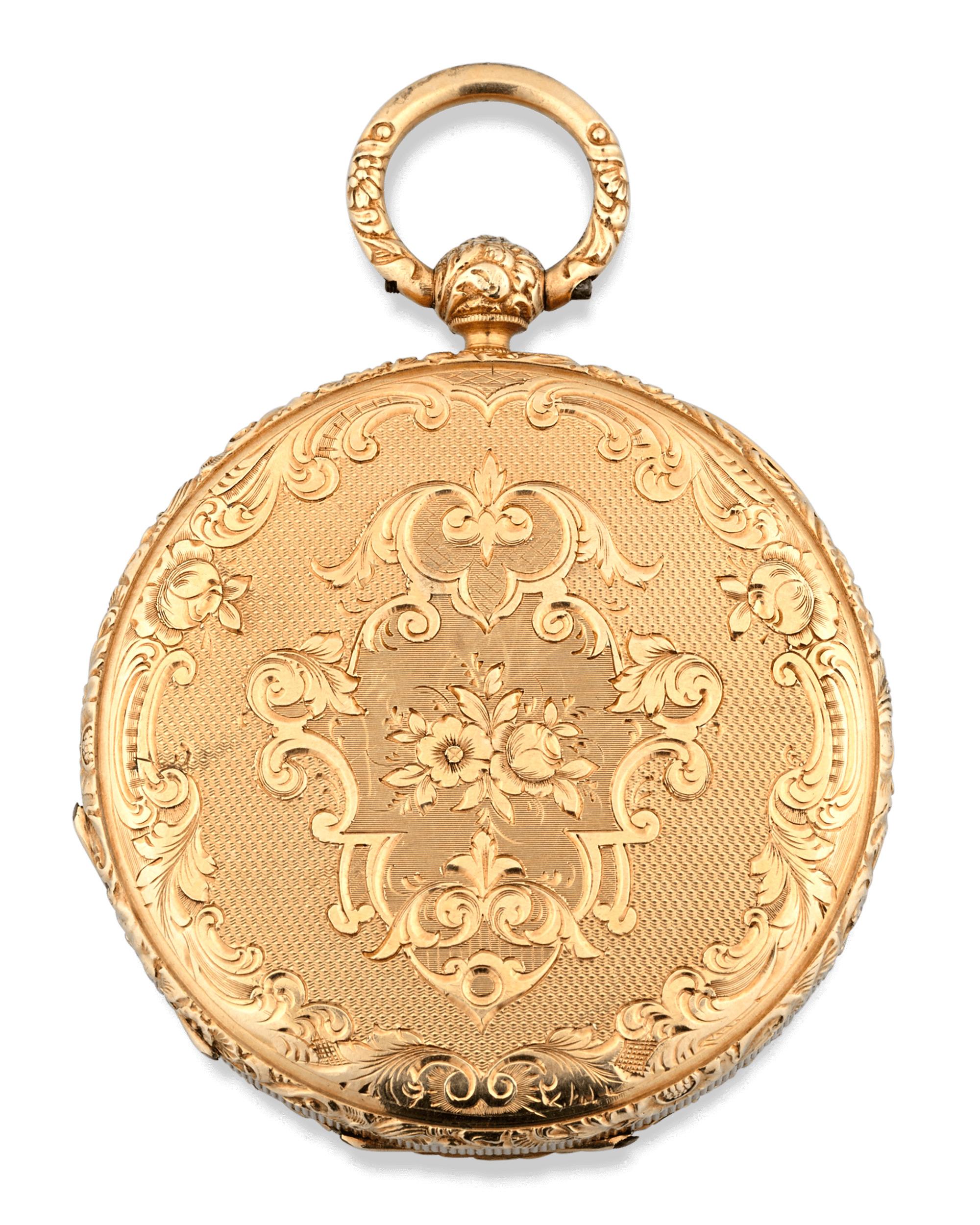 Mouvement esthétique Montre de poche en or du Pape Pie IX par Aucoc