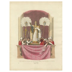 Pope Pius VII Giving His Benediction from St Peter’s Balcony, Engraved in 1819