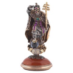Pope St. Gregory The Great Seal Crystal Ruby Rock Emerald Gold