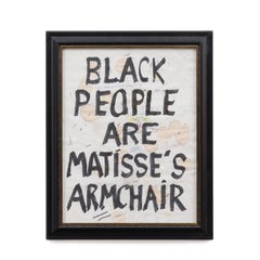 Chaise « Noir People Are Matisse » de Pope.L (INV# NP3710)