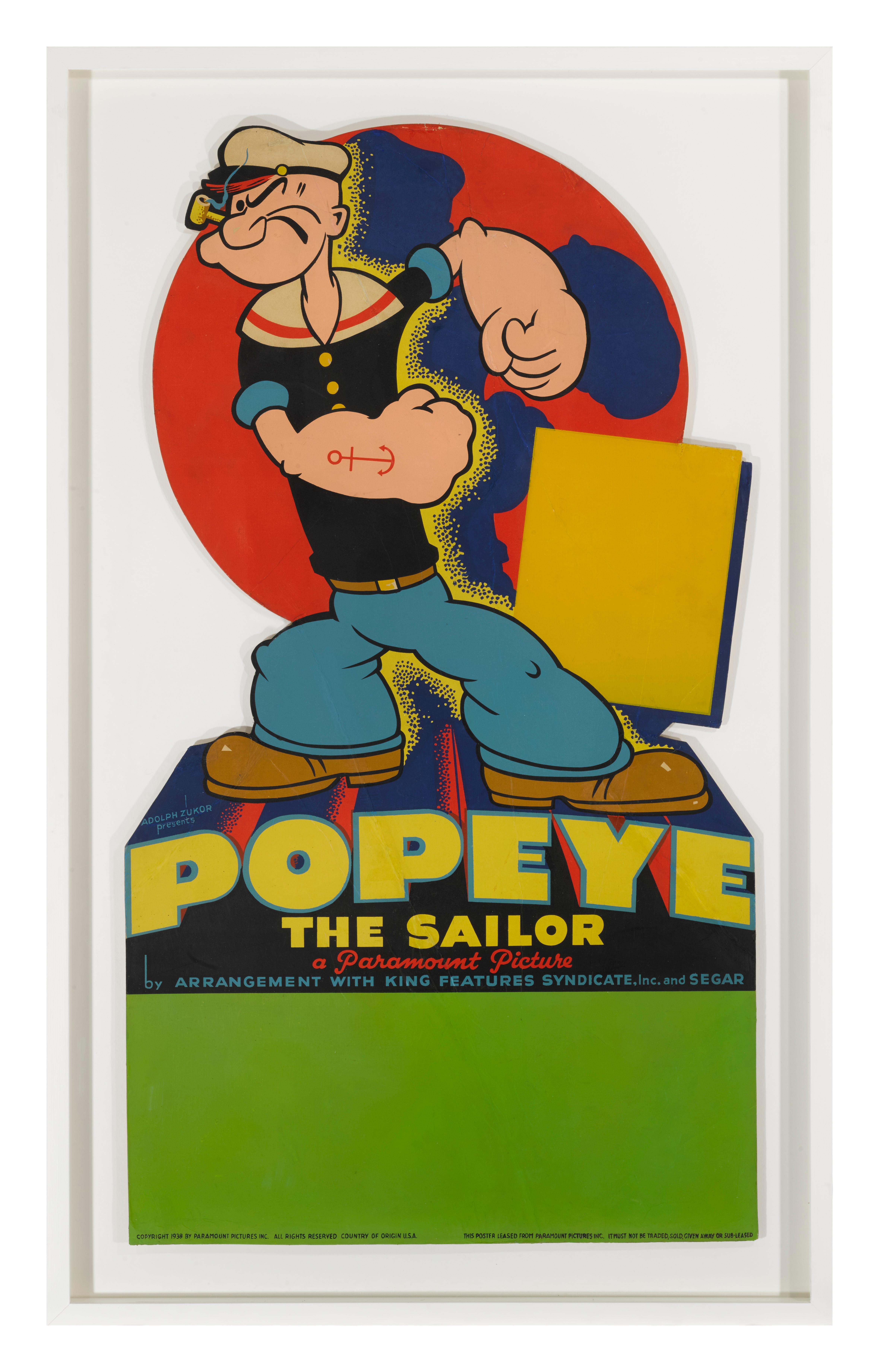 American Popeye Framed Standee