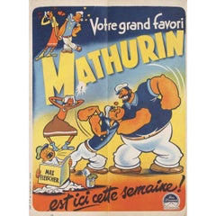 Popeye the Sailor 1938 French Moyenne Film Poster