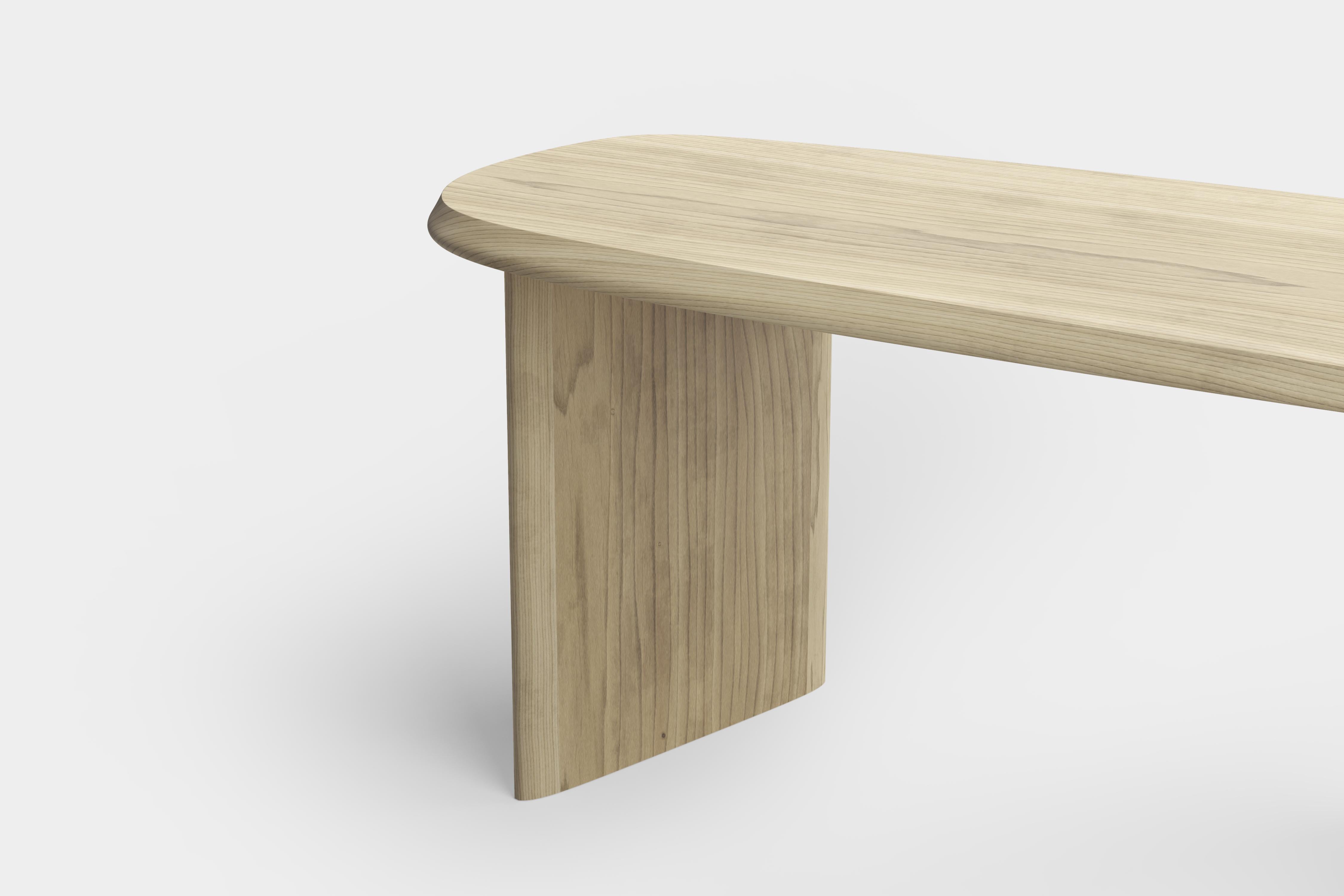 Contemporary Duna Desk in Solid Poplar Wood, Home Office Writing Desk by Joel Escalona For Sale