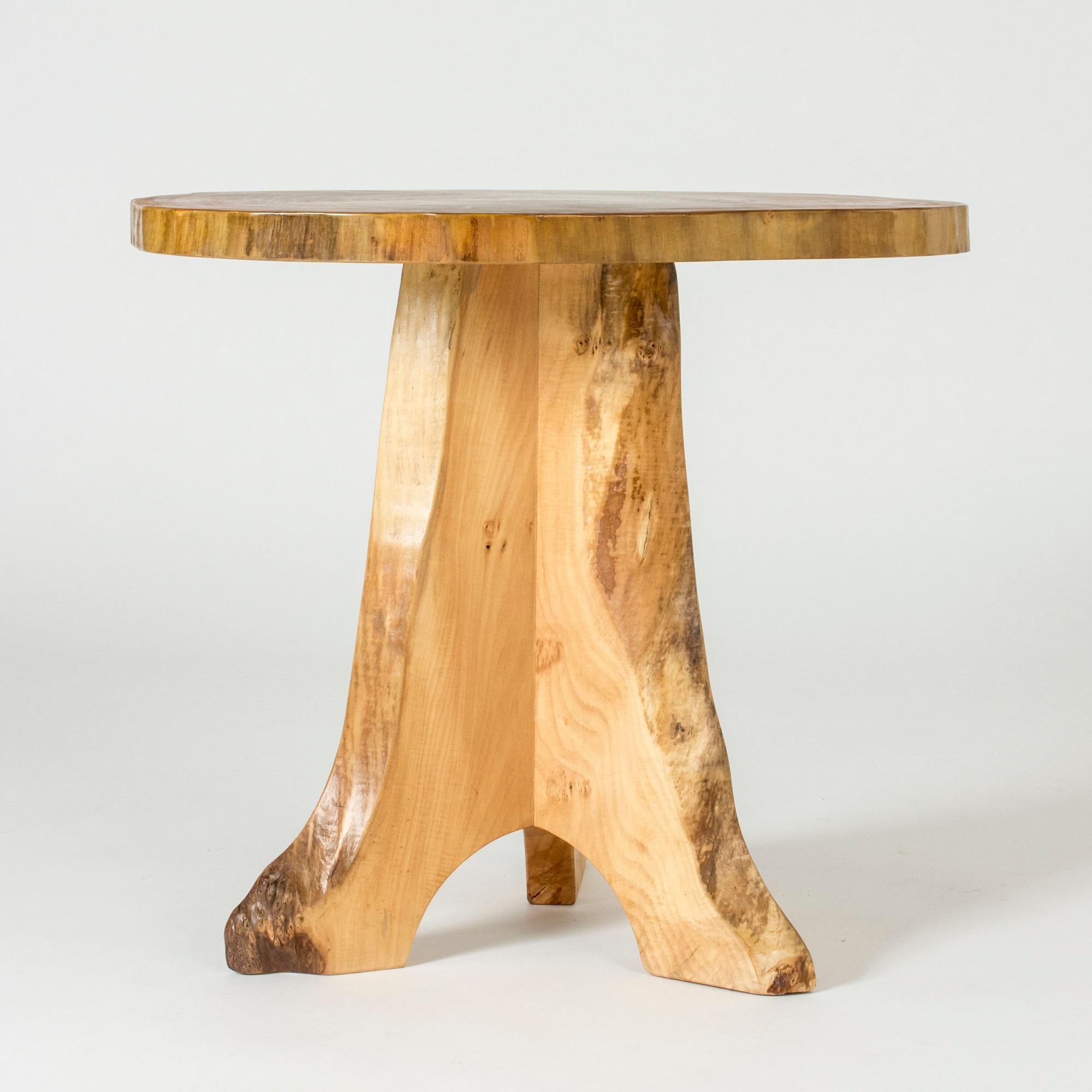 Scandinavian Modern Poplar Occasional Table by Sigvard Nilsson for Söwe-Konst, Sweden, 1960s