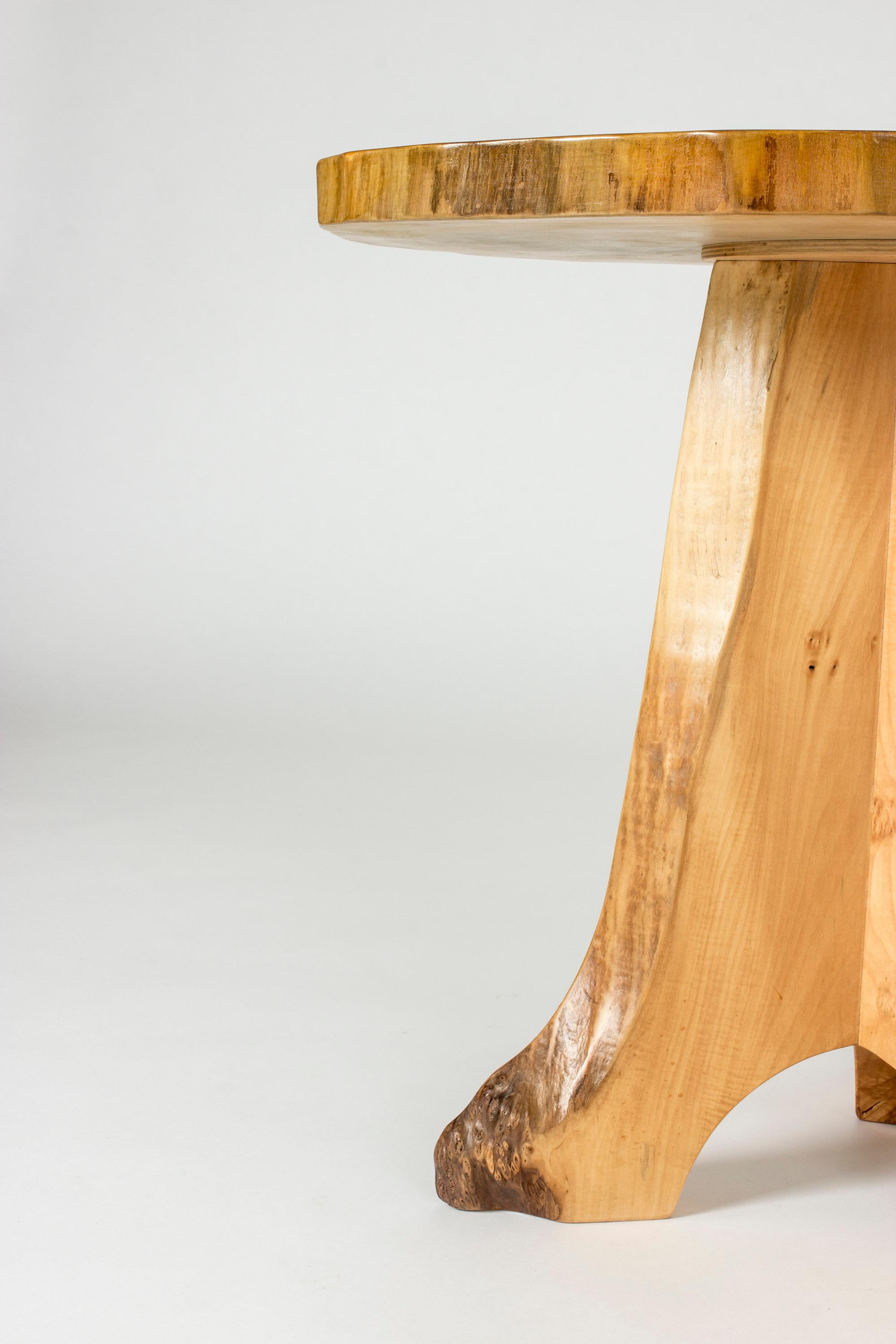 Mid-20th Century Poplar Occasional Table by Sigvard Nilsson for Söwe-Konst, Sweden, 1960s