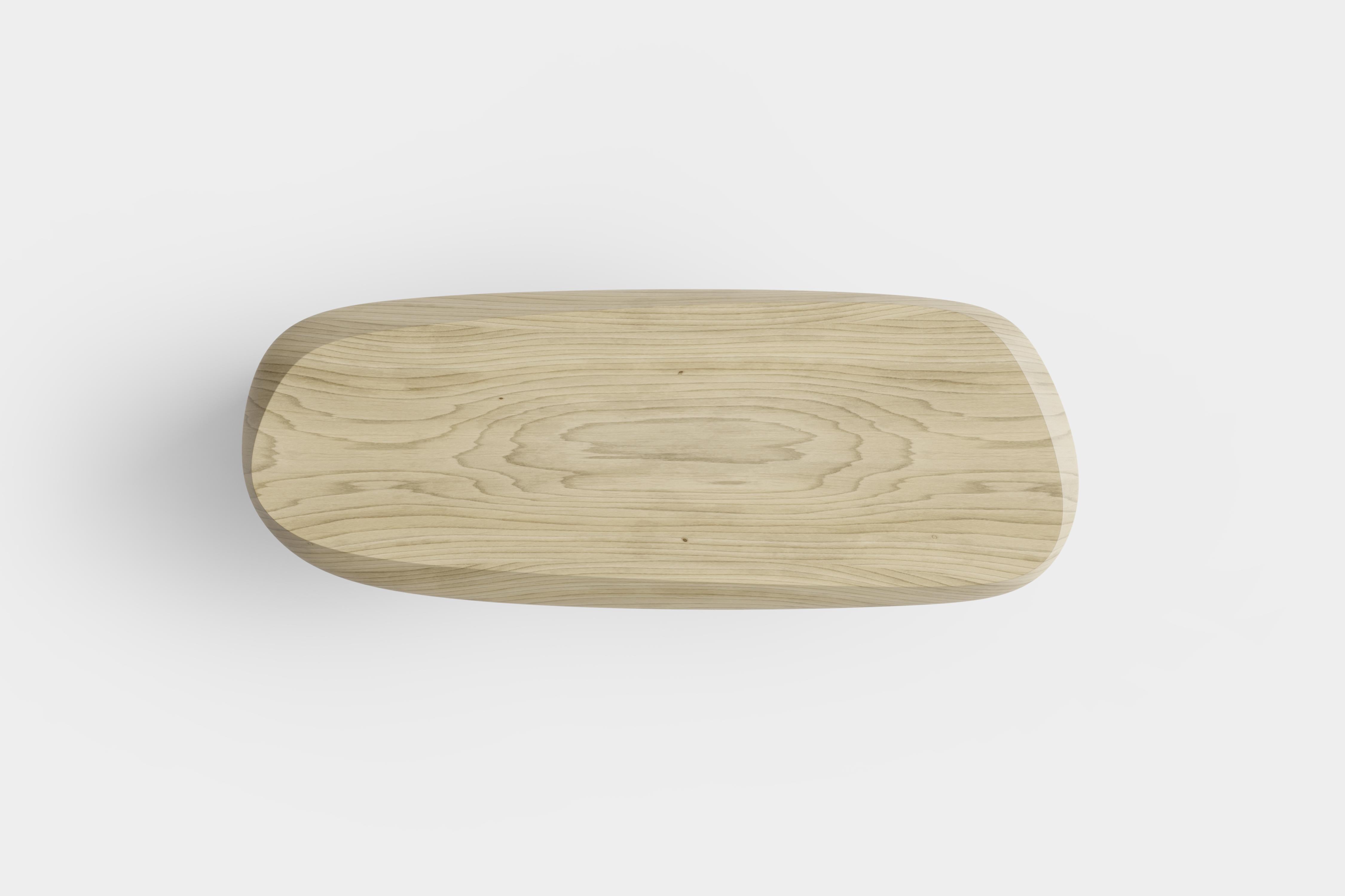 Duna Bench in Solid Poplar Wood, Stool by Joel Escalona For Sale 5
