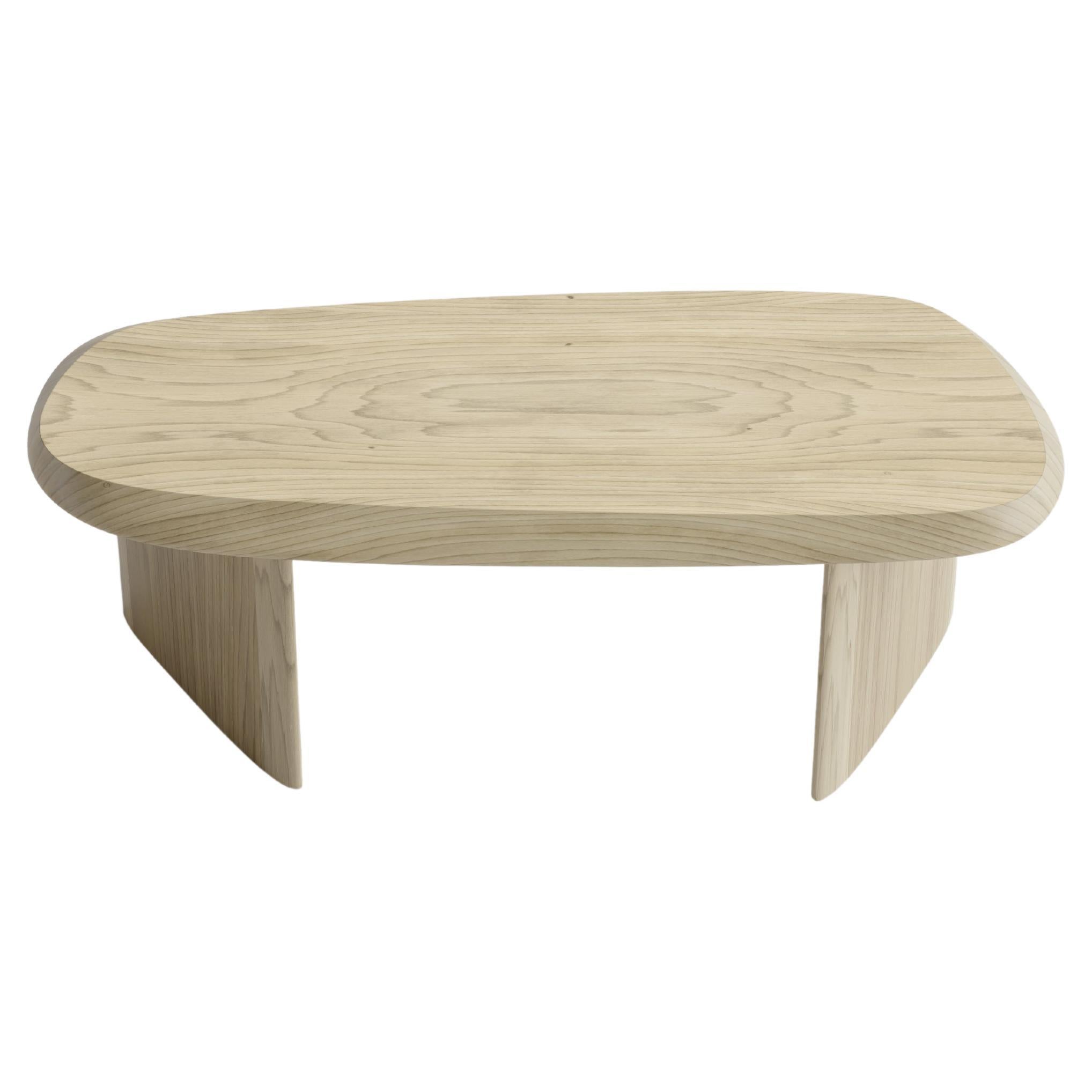 Duna Bench in Solid Poplar Wood, Stool by Joel Escalona For Sale