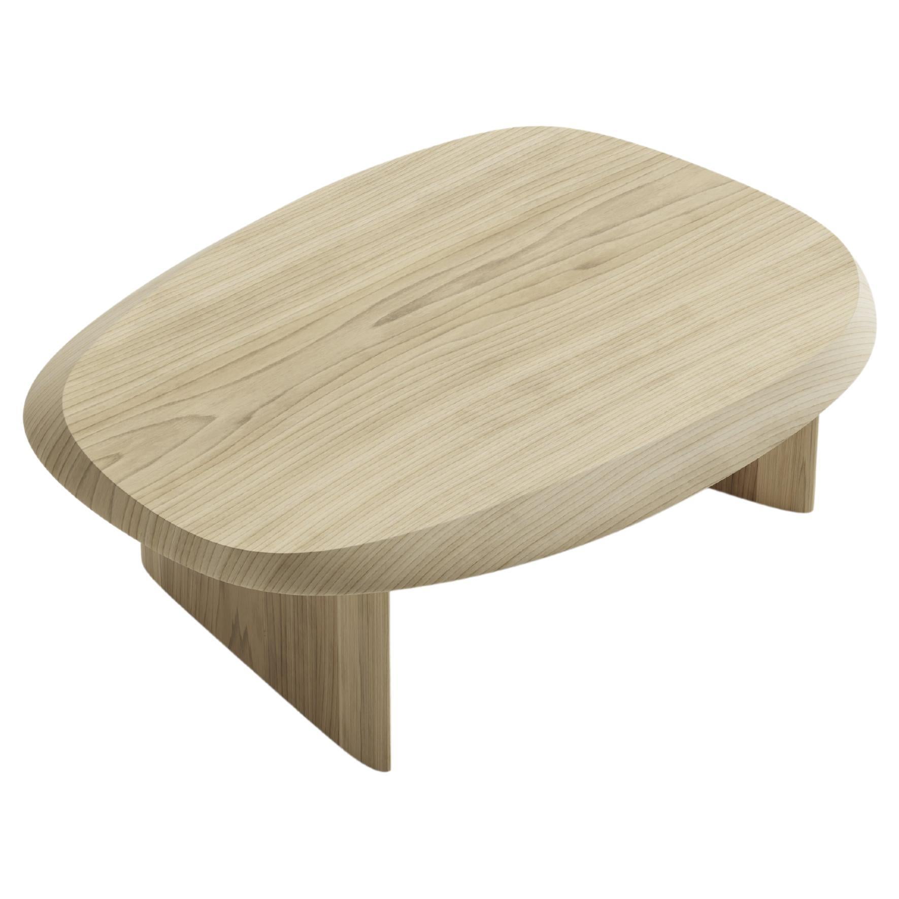 Duna Coffee Table in Solid Poplar Wood, Coffee Table by Joel Escalona For Sale