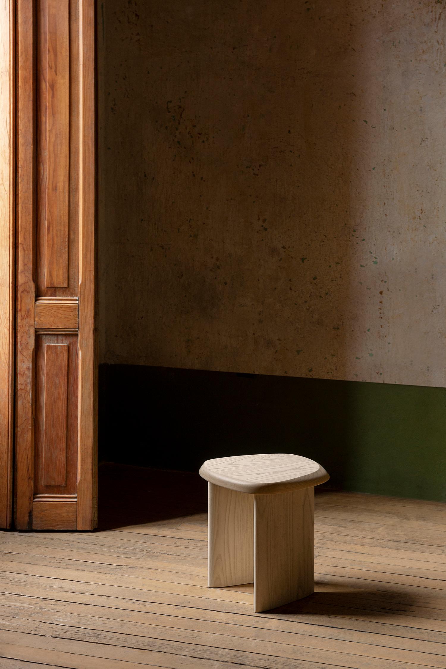 Contemporary Duna Nest Table, Side Table, Bedside Table in Solid Poplar Wood by Joel Escalona For Sale
