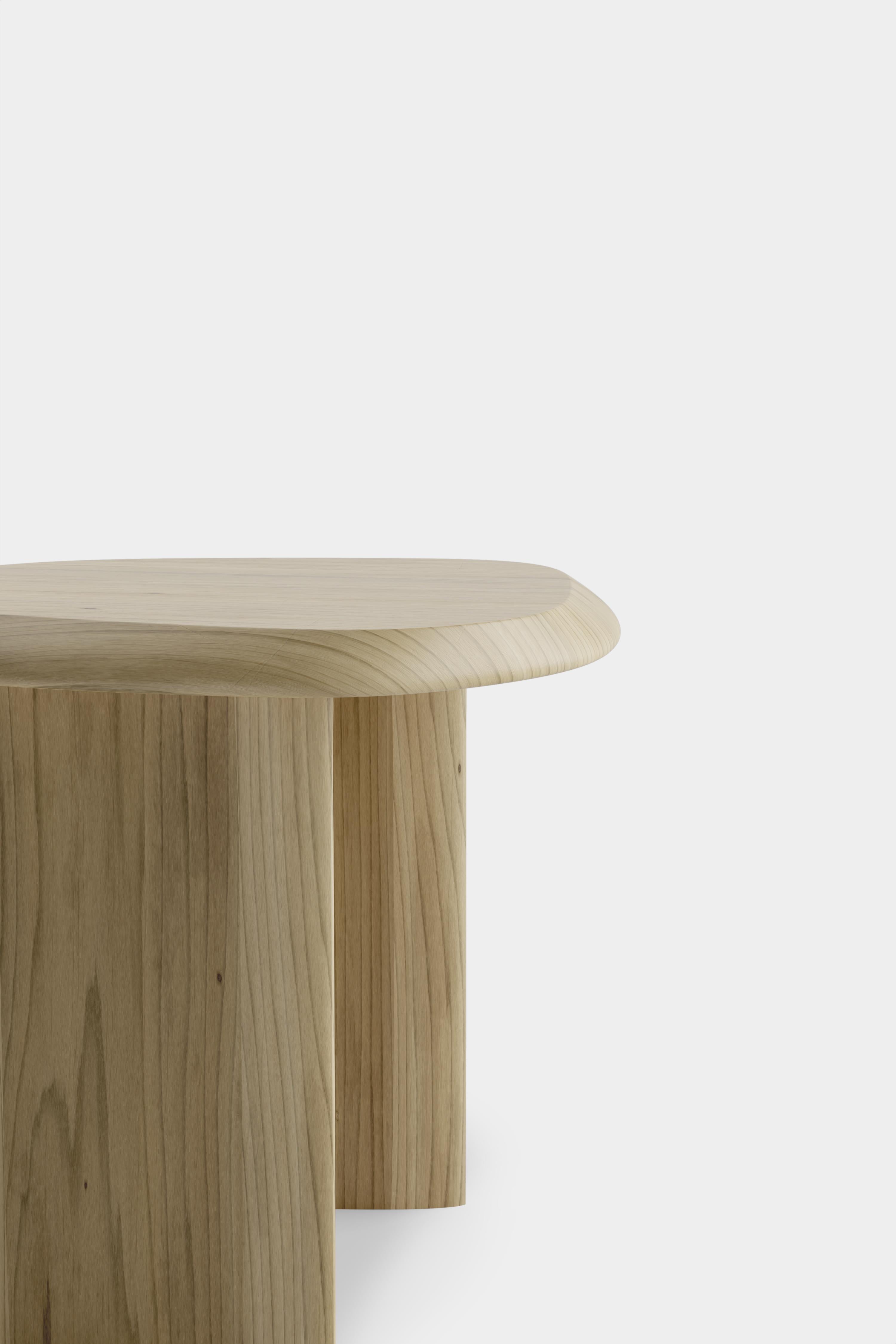 Duna Nest Table, Side Table, Bedside Table in Solid Poplar Wood by Joel Escalona For Sale 4
