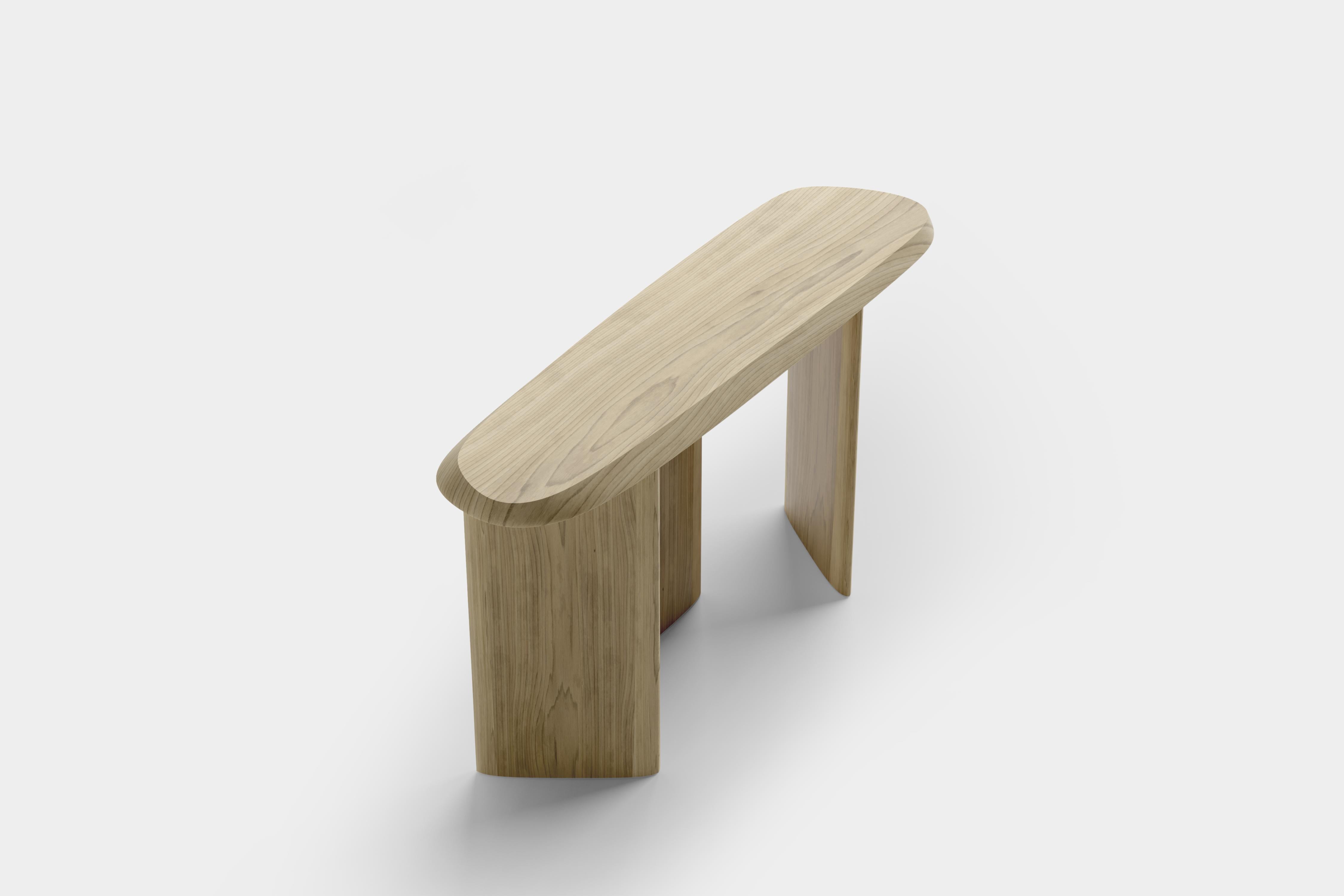 Duna Console Table in Solid Poplar Wood, Sideboard by Joel Escalona In New Condition For Sale In Estado de Mexico CP, Estado de Mexico