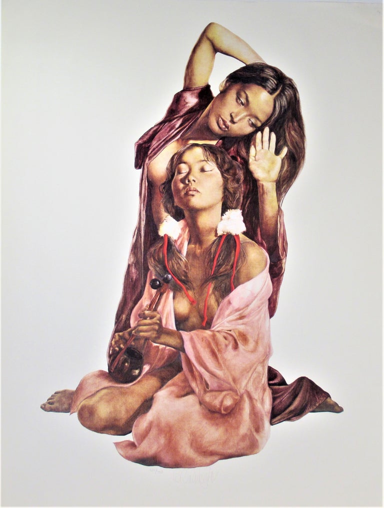 Popo and Ruby Lee Nude Print - Two Native American Girls