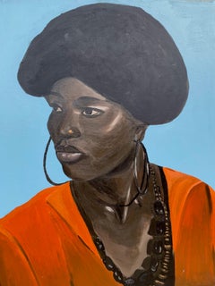 Intripidity - 21st Century, Contemporary, Figurative Portrait, Africa Women Hair