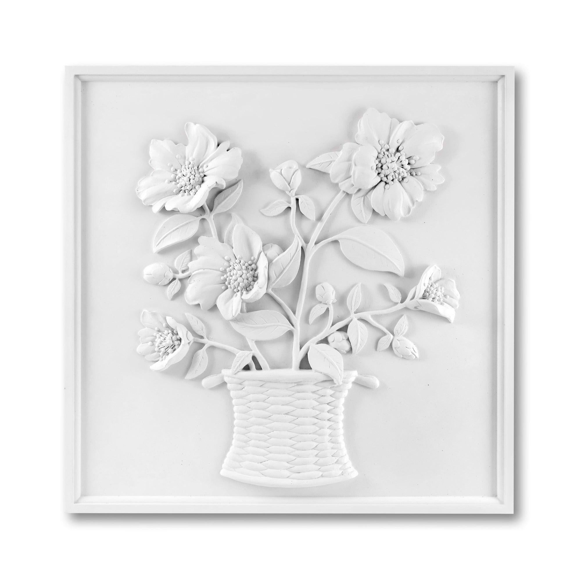 Bunny Williams Home Panel de escayola Amapolas, 18 pulgadas Vaciado en venta