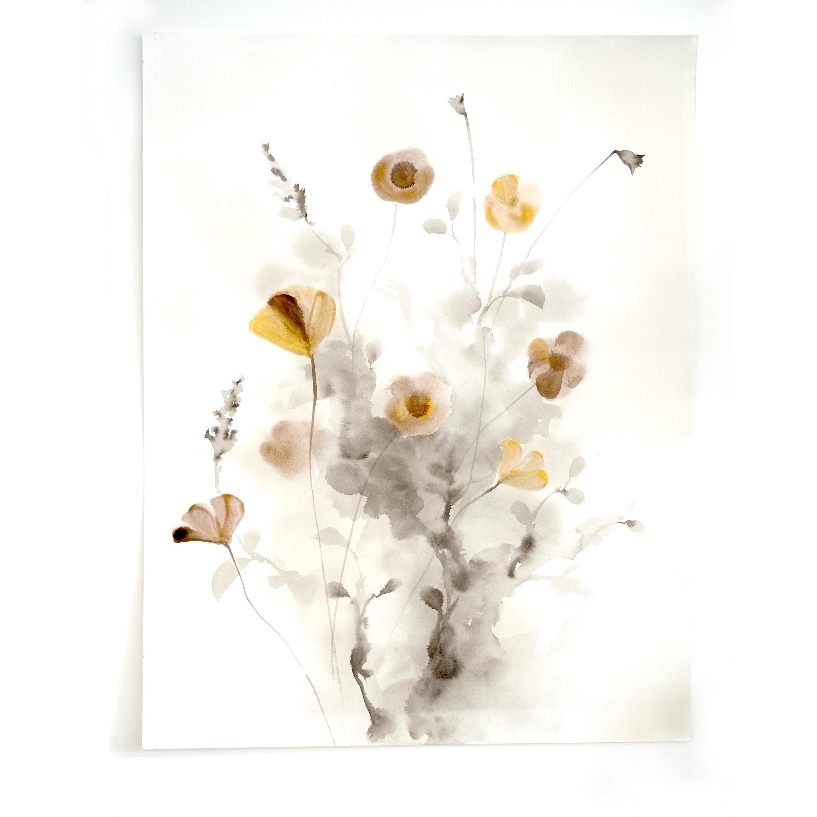 This charming and sophisticated wall decoration has been entirely hand-painted on 100% natural cotton paper, using the sumi-e technique inspired by ancient Korean paintings. Particularly ideal as an eye-catching complement to any decorative style.