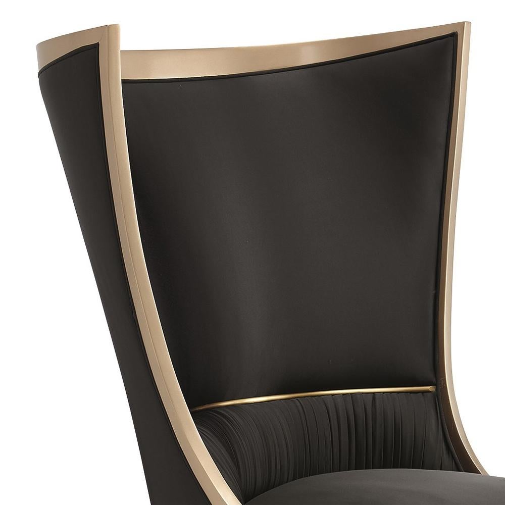Poppins Sessel mit braunem Echtleder im Zustand „Neu“ im Angebot in Paris, FR