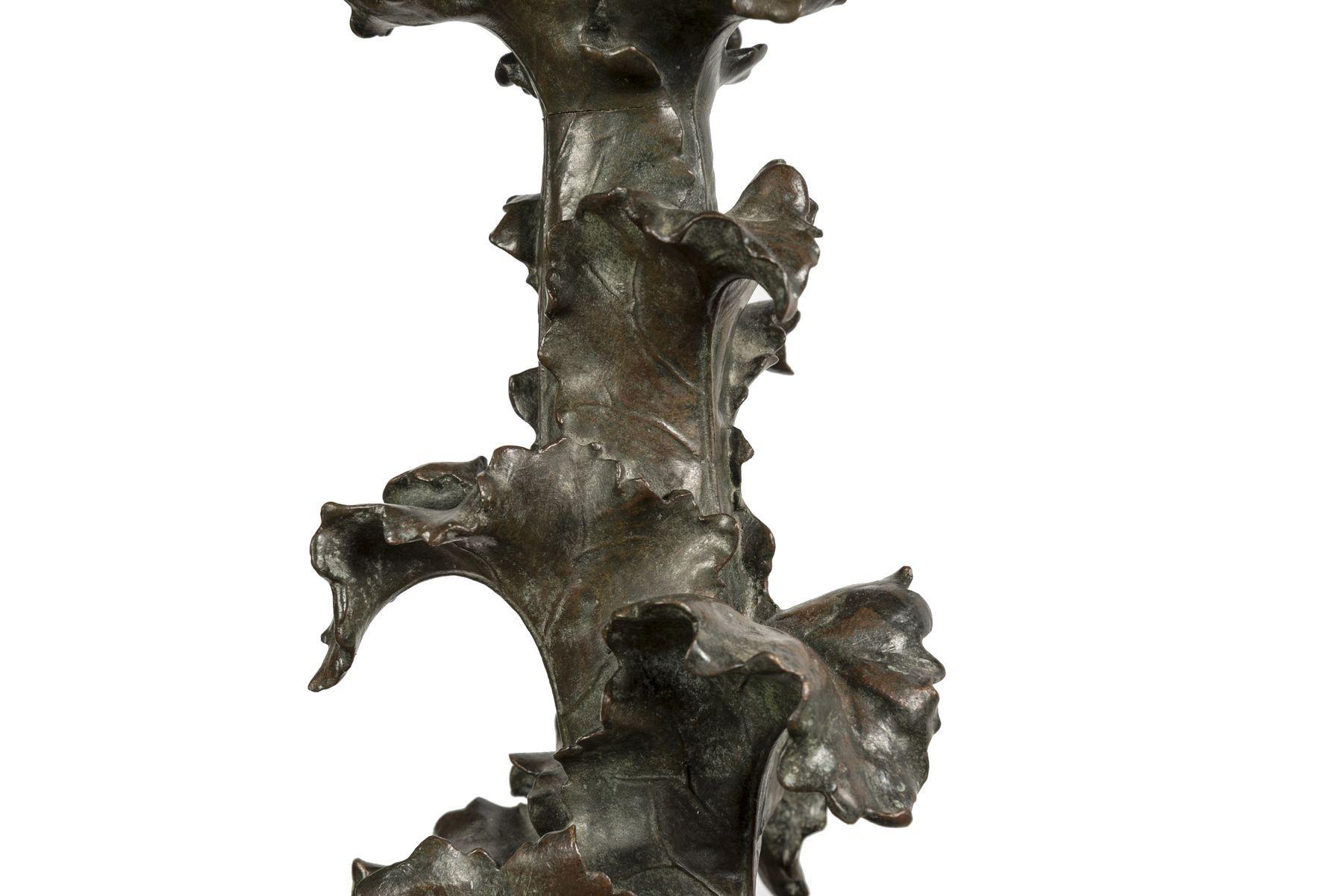Poppy and Parakeet Candelabra by Antoine-Louis Barye, circa 1850 For Sale 5