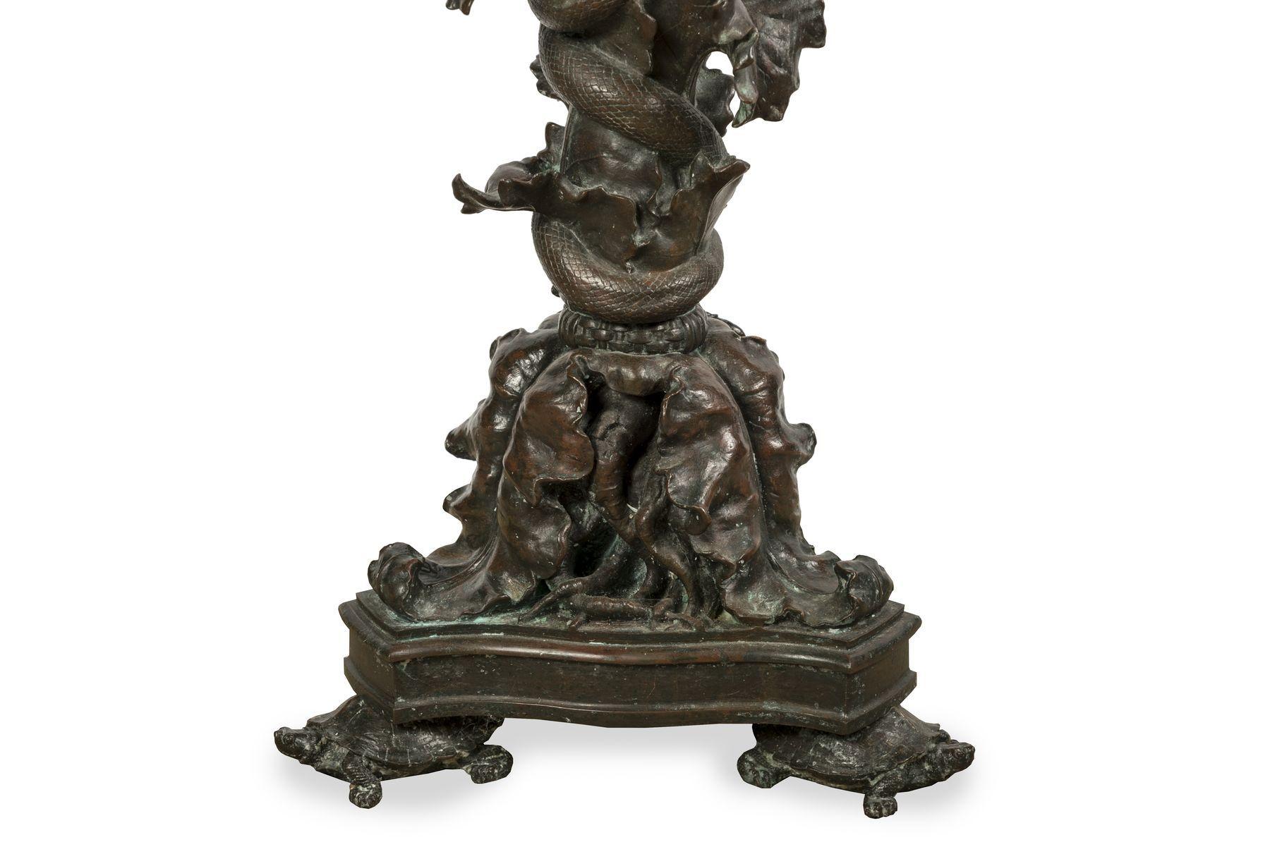 Poppy and Parakeet Candelabra by Antoine-Louis Barye, circa 1850 For Sale 6