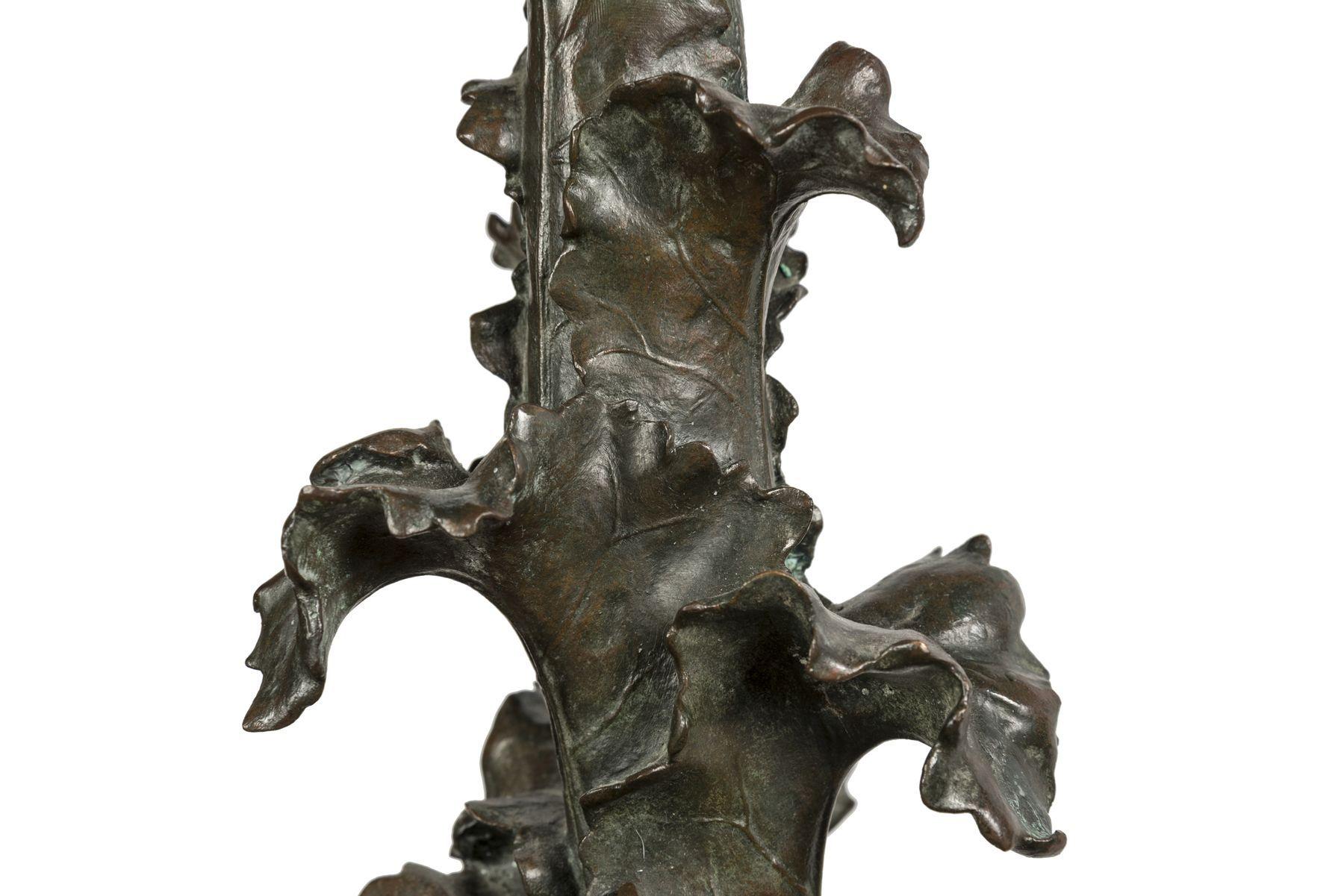 Poppy and Parakeet Candelabra by Antoine-Louis Barye, circa 1850 For Sale 9