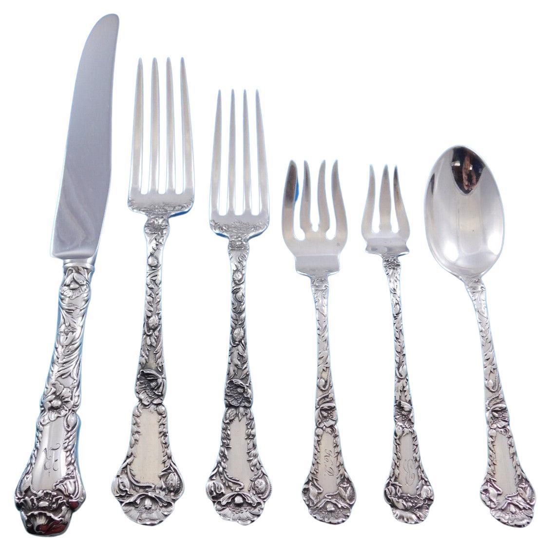 Poppy by Gorham Juego de Cubiertos de Plata de Ley 12 Servicios 78 uds Cena en venta