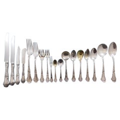 Antique Poppy by Gorham Sterling Silver Flatware Set for 12 Service 252 Pieces Dinner