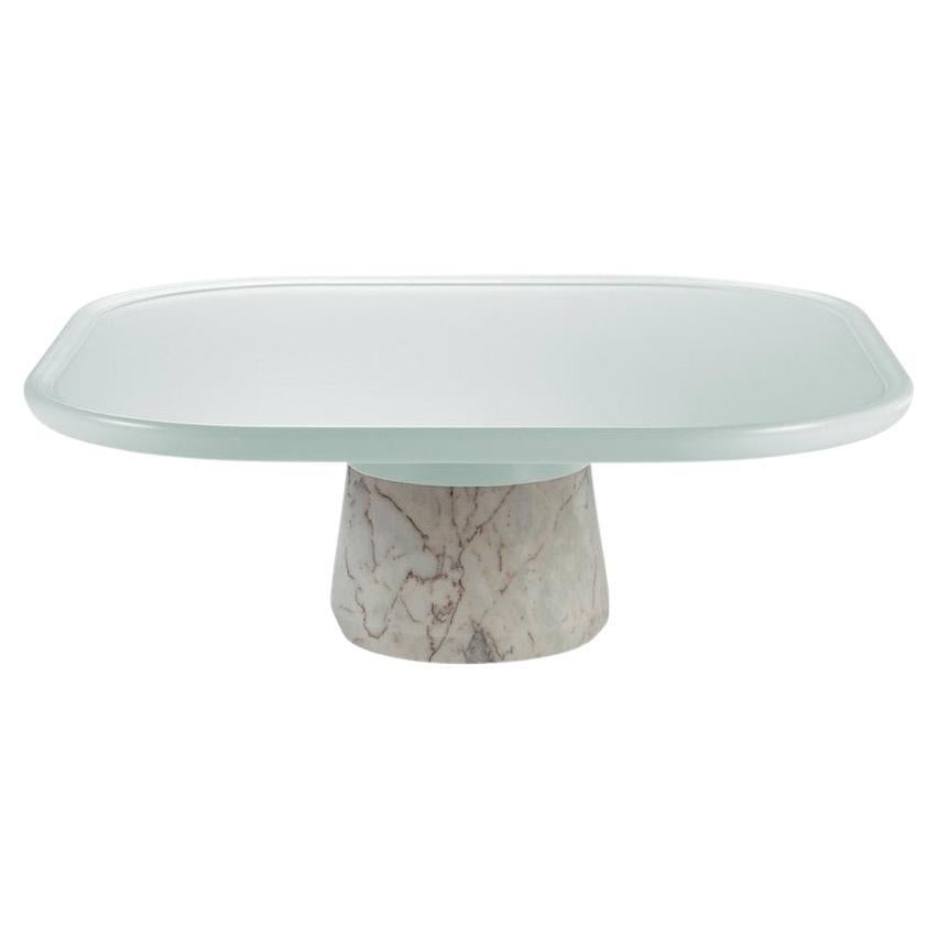 Poppy Coffee Table, Jade Lacquered Top with Estremoz For Sale
