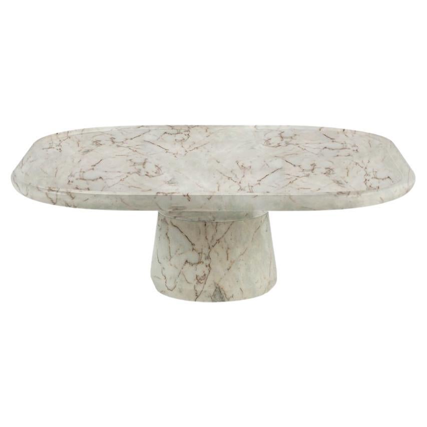 Table basse coquelicot, marbre avec intégralité d'estremoz