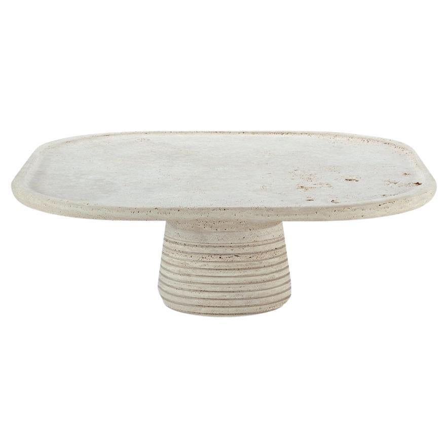 Poppy Coffee Table, Marble with All Travertine For Sale