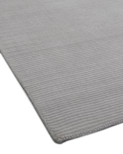 Poppy, Contemporary Solid Handwoven Area Rug, Silver