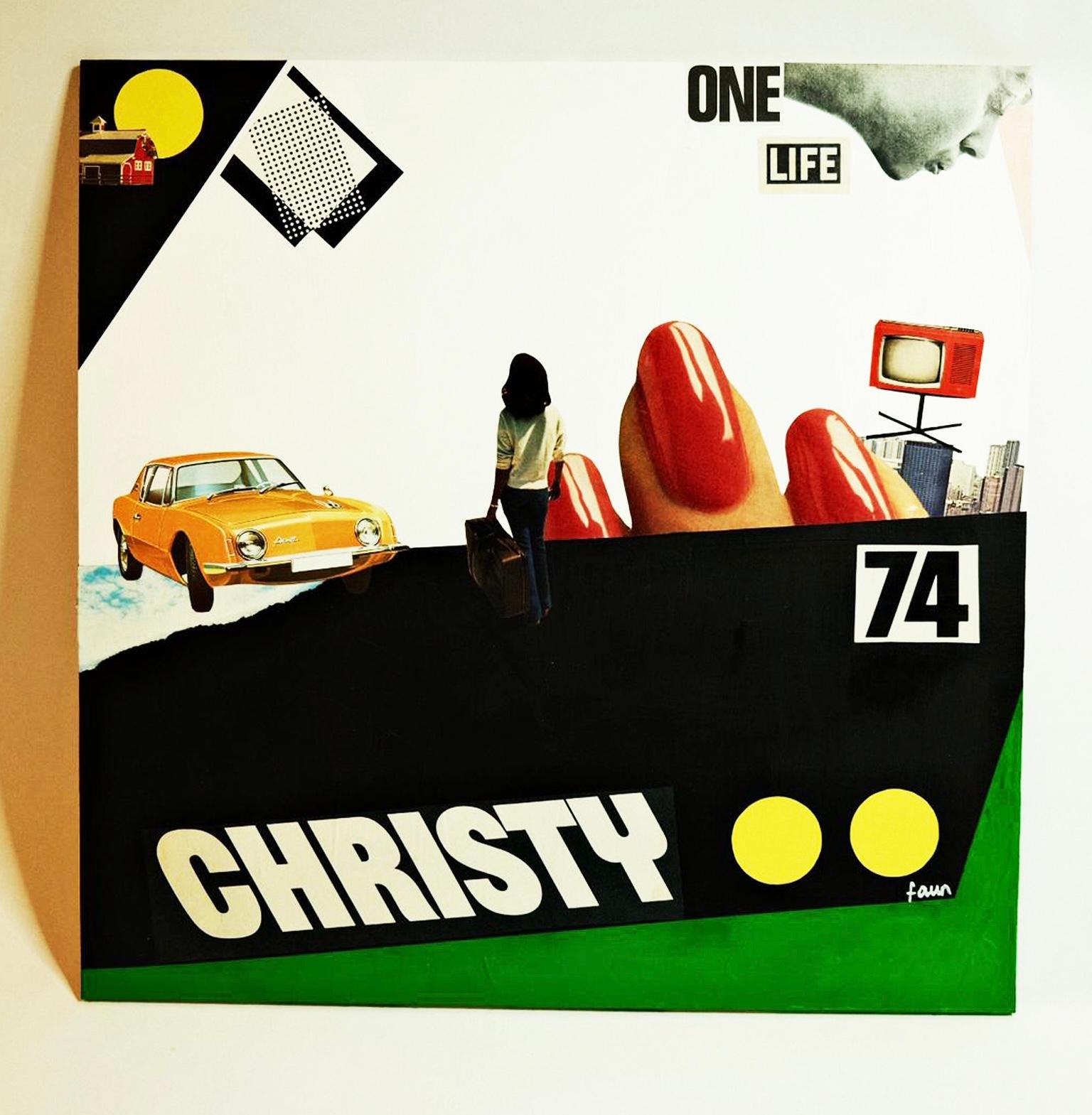 One Life, 1974 - Surrealist Original Mix Media Collage 3
