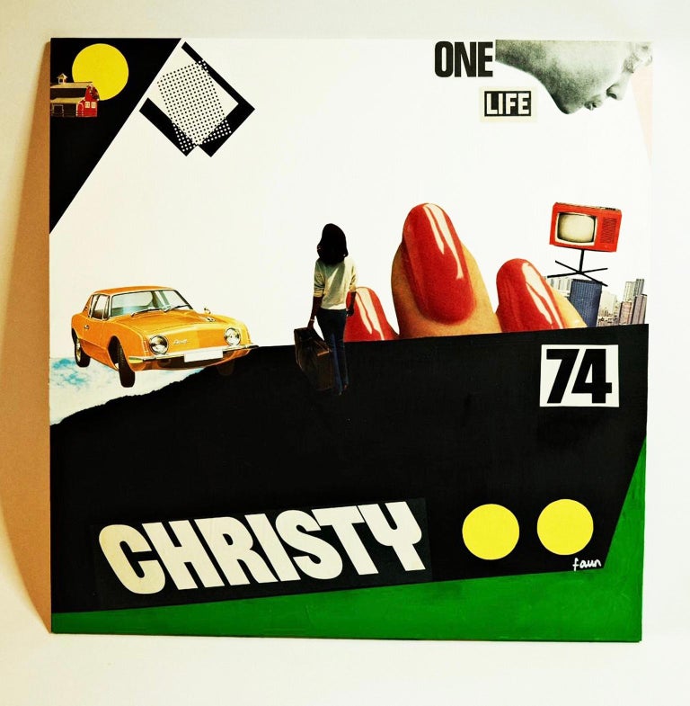 One Life, 1974 - Surrealist Original Mix Media Collage For Sale 4