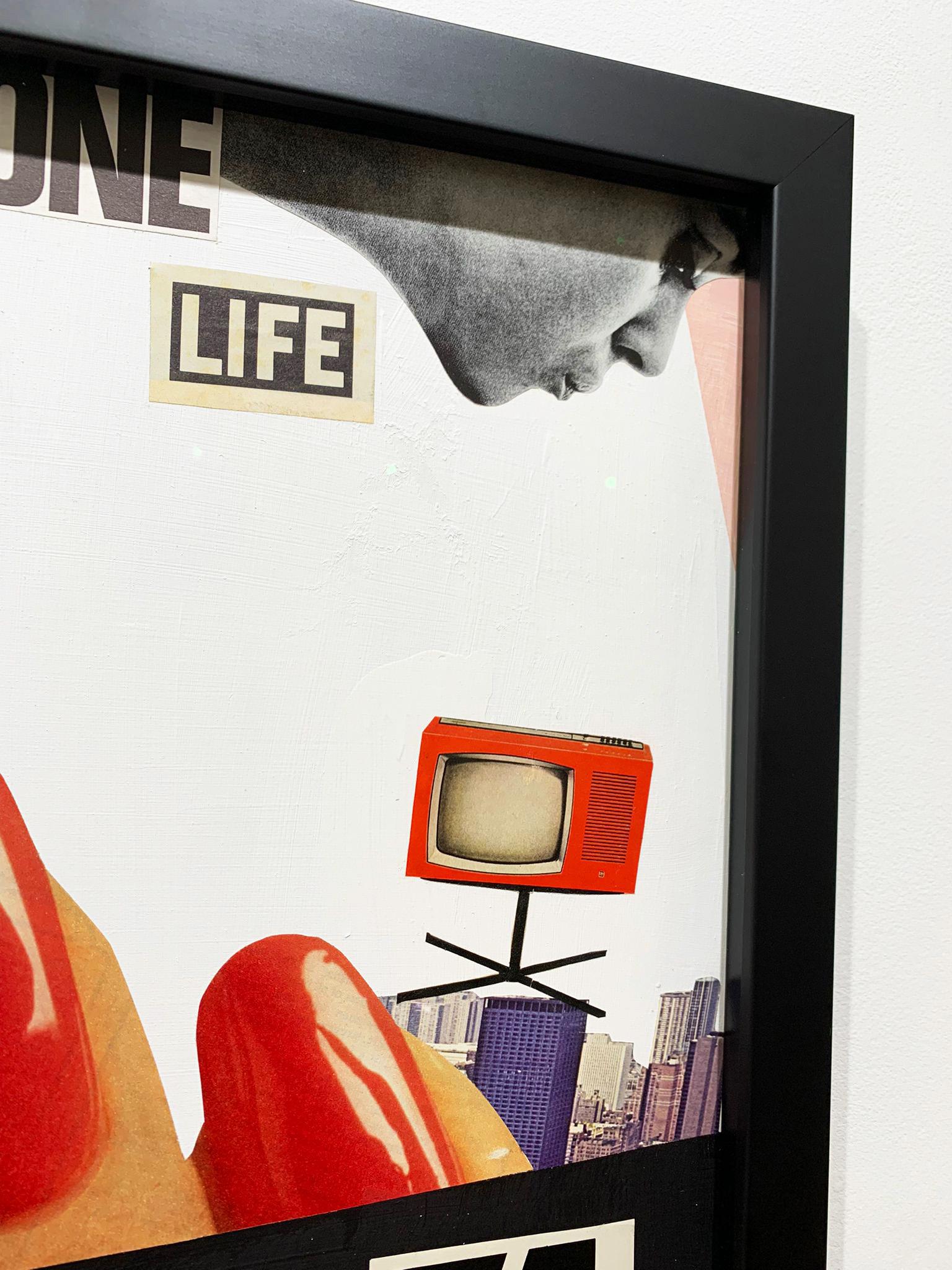 One Life, 1974 - Surrealist Original Mix Media Collage 4