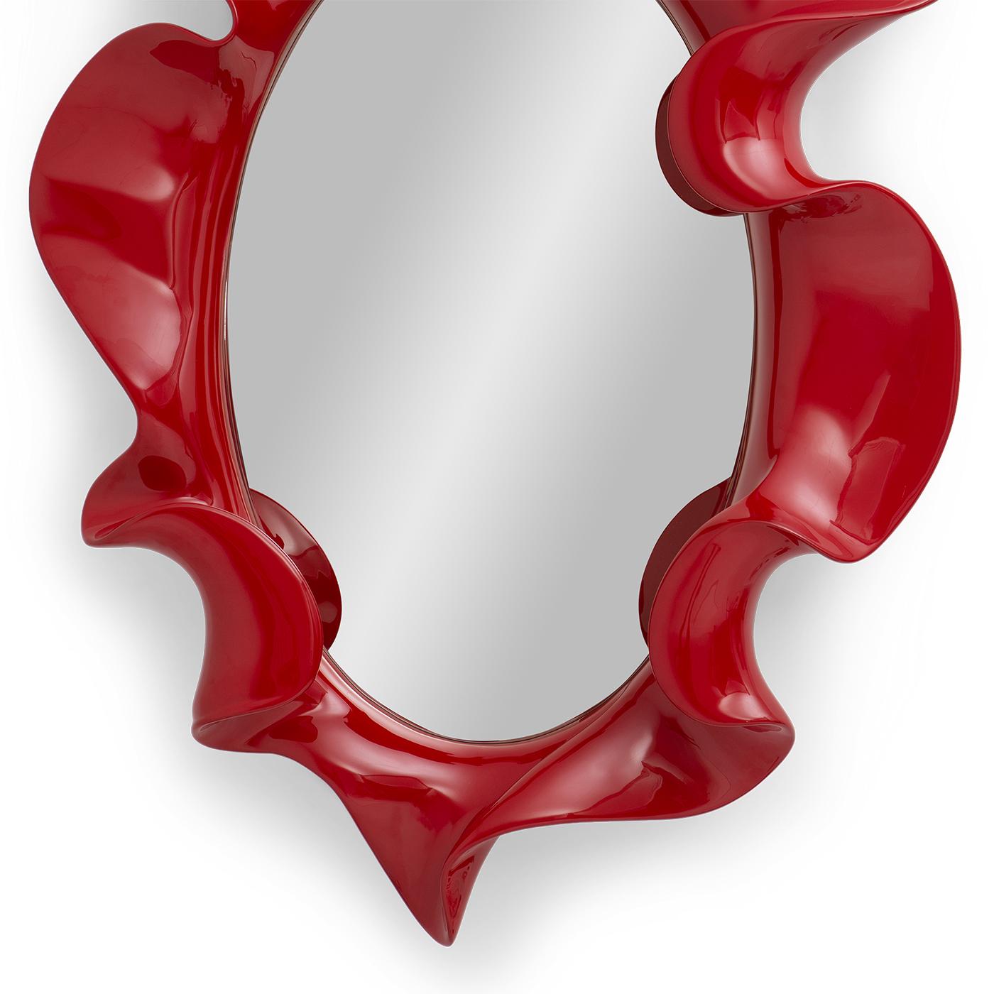 Hand-Crafted Poppy Mirror For Sale