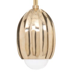 Poppy Polished Brass 12 Stem V Chandelier by Fred and Juul