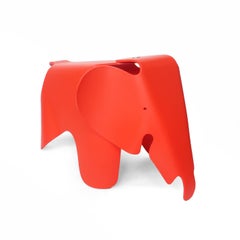 Poppy Red Molded Elephant by Charles & Ray Eames