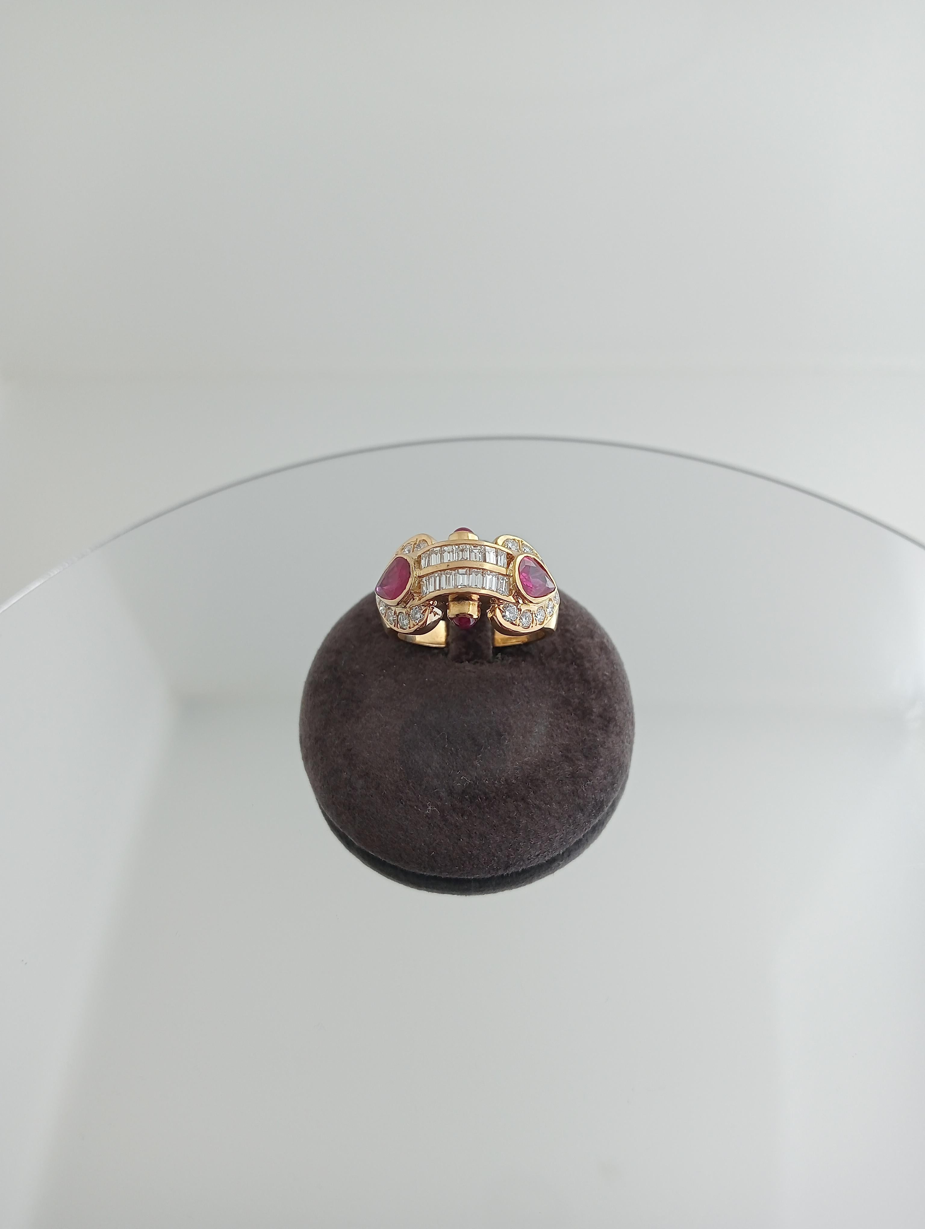 Poppy Ring with Rubies For Sale