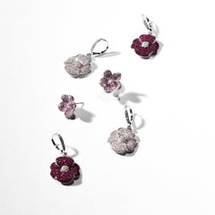 Poppy Ruby and Diamond Earrings