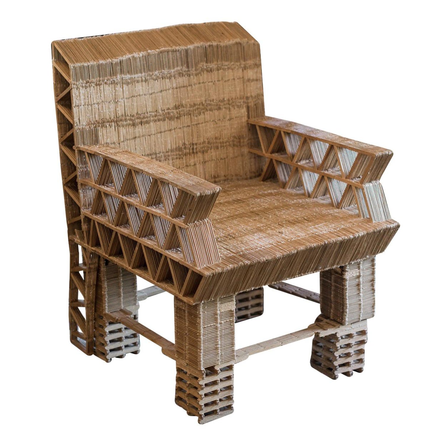 Popsicle Stick Tramp Art Chair For Sale At 1stdibs