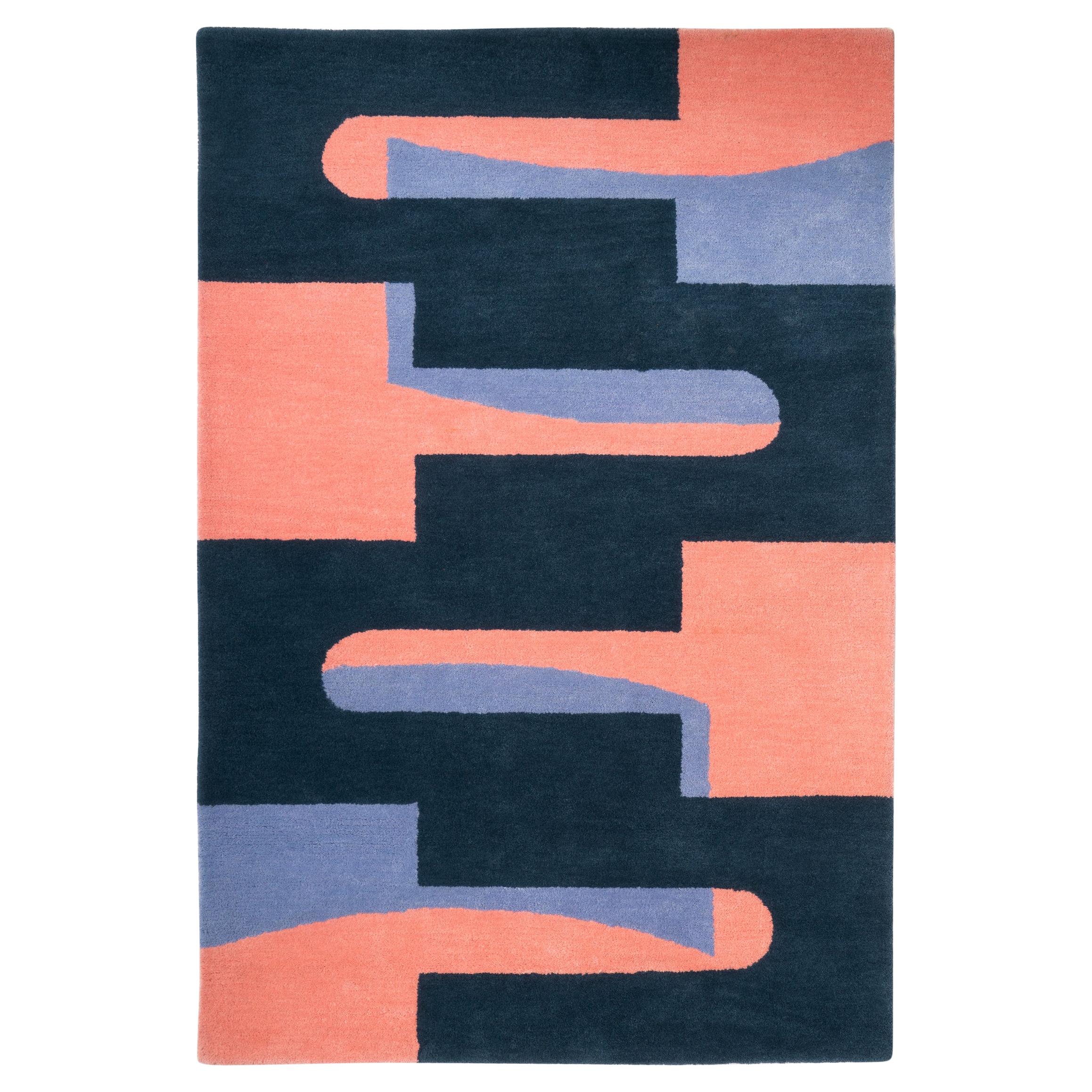 Popsicle Tufted Pile Rug in Contemporary Geometric Shape  For Sale