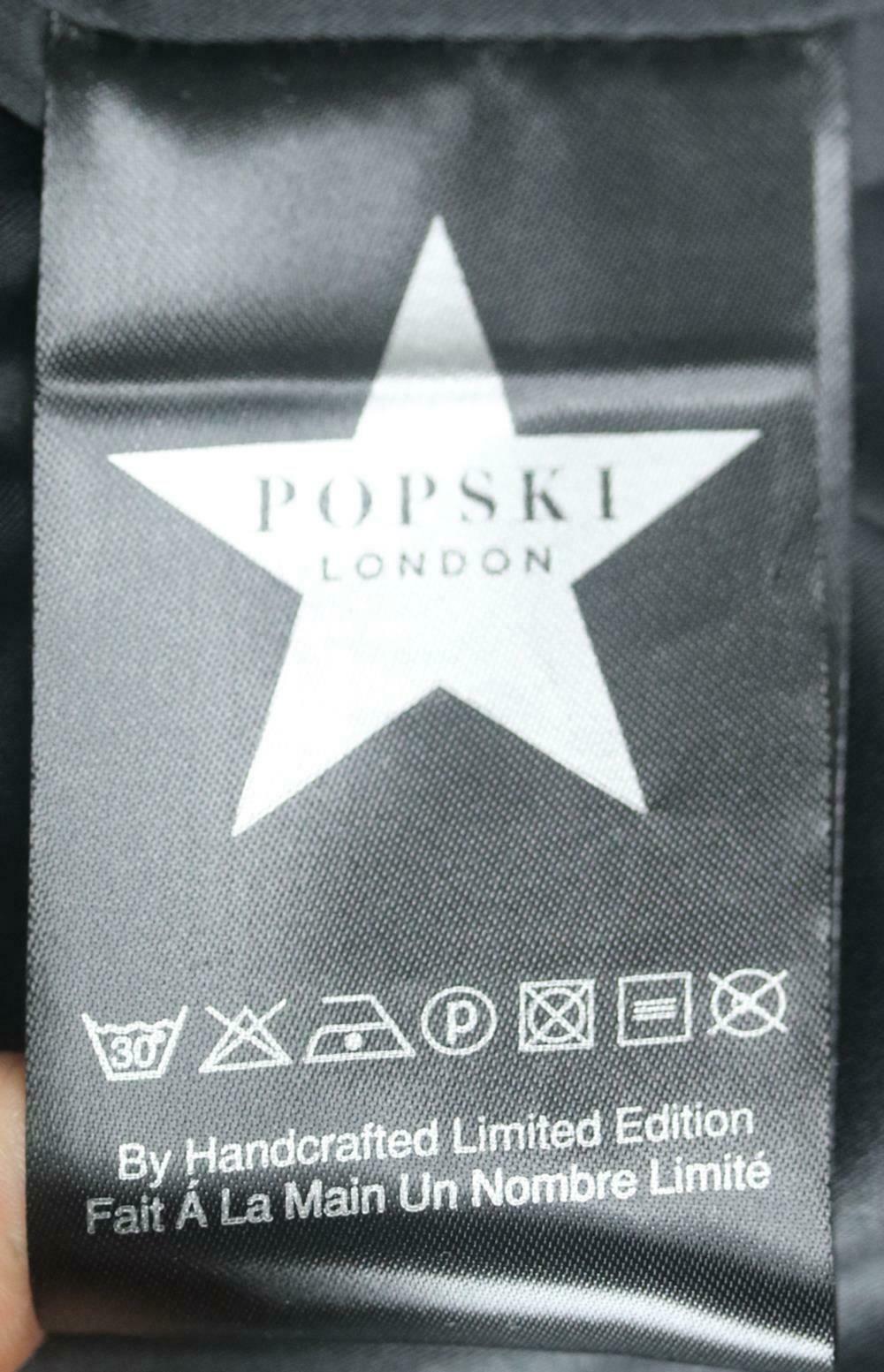 Gray Popski London Aspen Fur Trimmed Metallic Quilted Shell Jacket