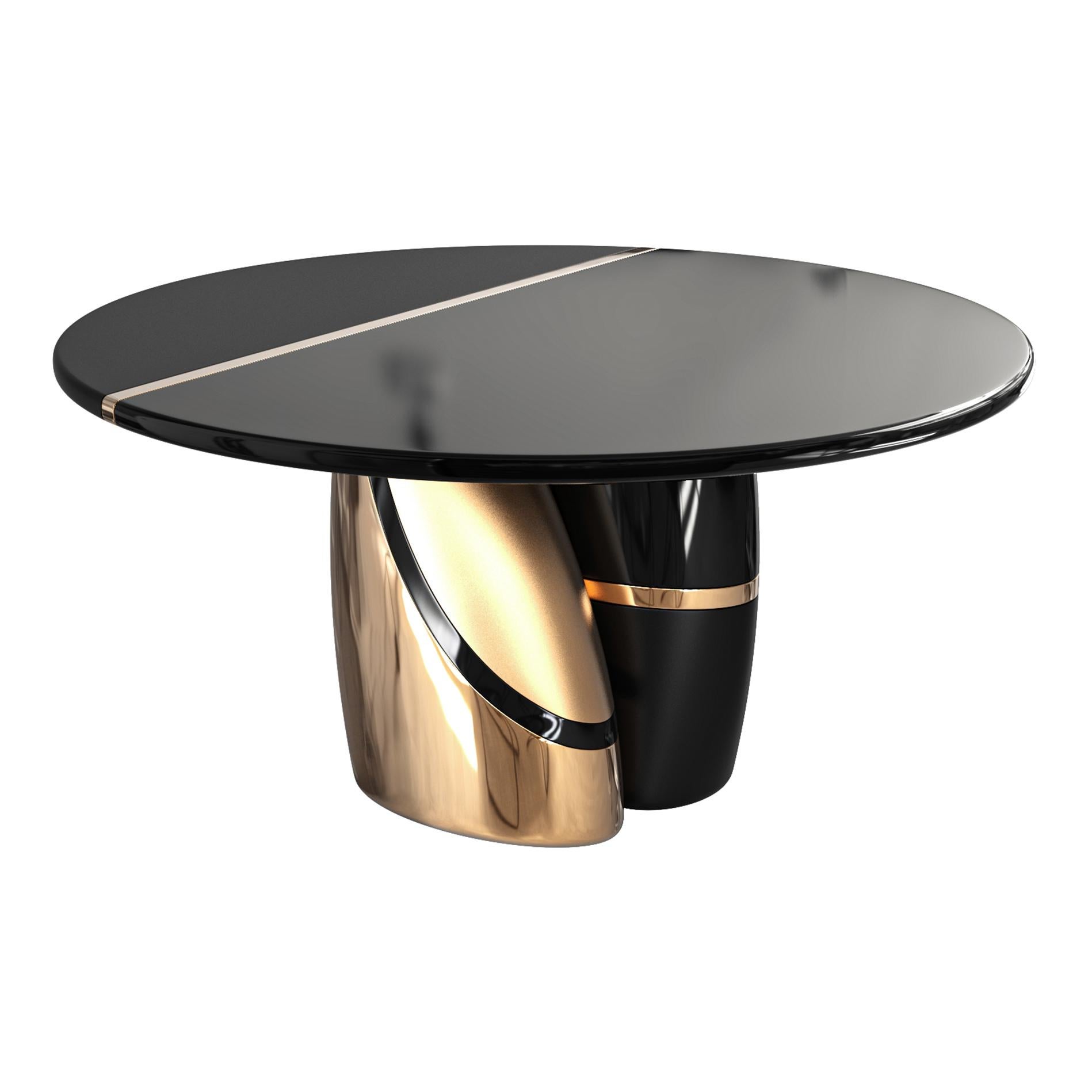 Fait main Table ronde Populaire en bronze et acier inoxydable, faite à la main, Istanbul en vente