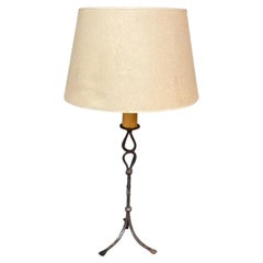 Popular Art, table lamp in wrought iron circa 1950