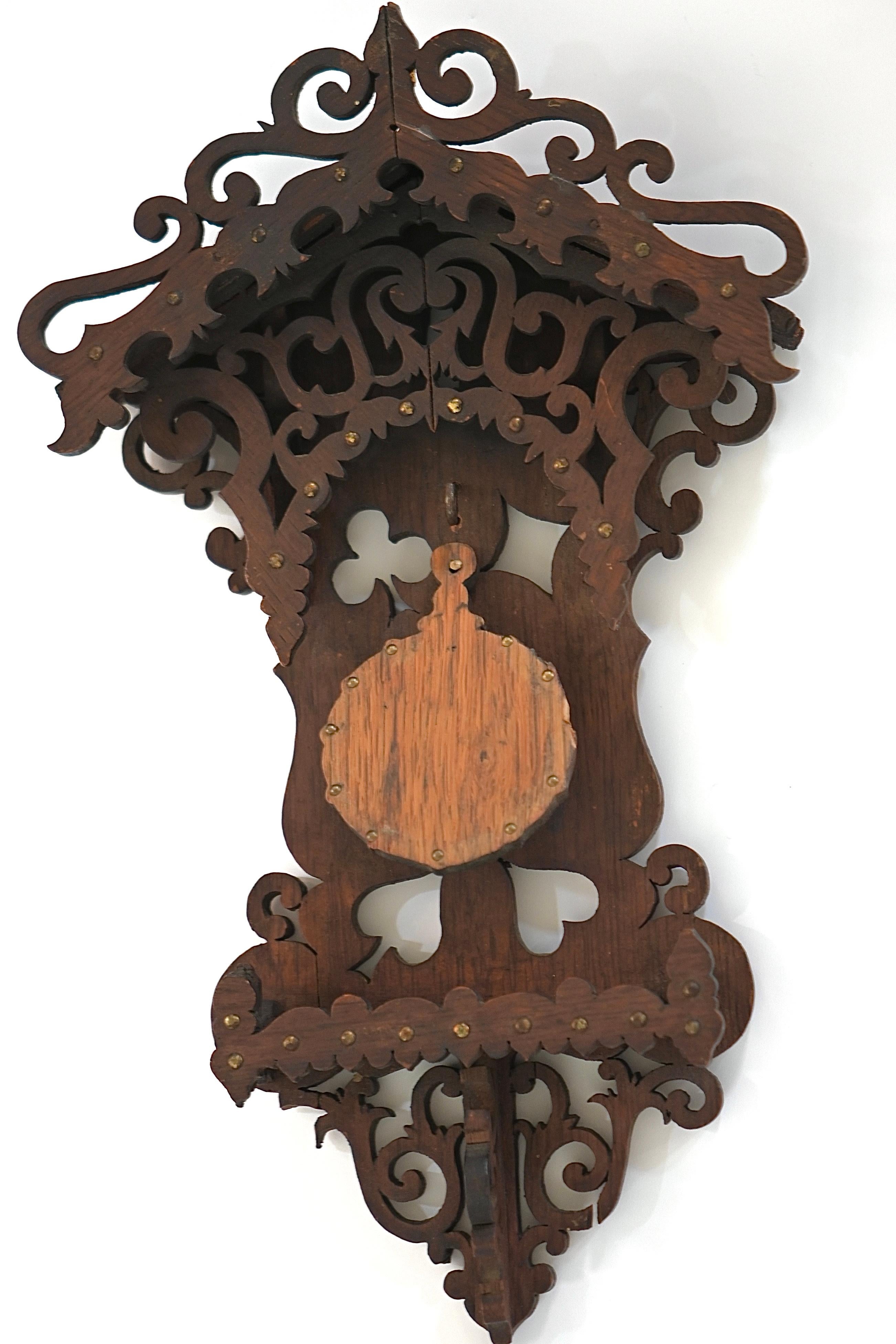 Porta orologi d'arte popolare in Wood del XX secolo In condizioni buone in vendita a Vannes, FR