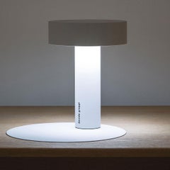 PoPuP Portable Table Lamp by Davide Groppi in White with Light and Music