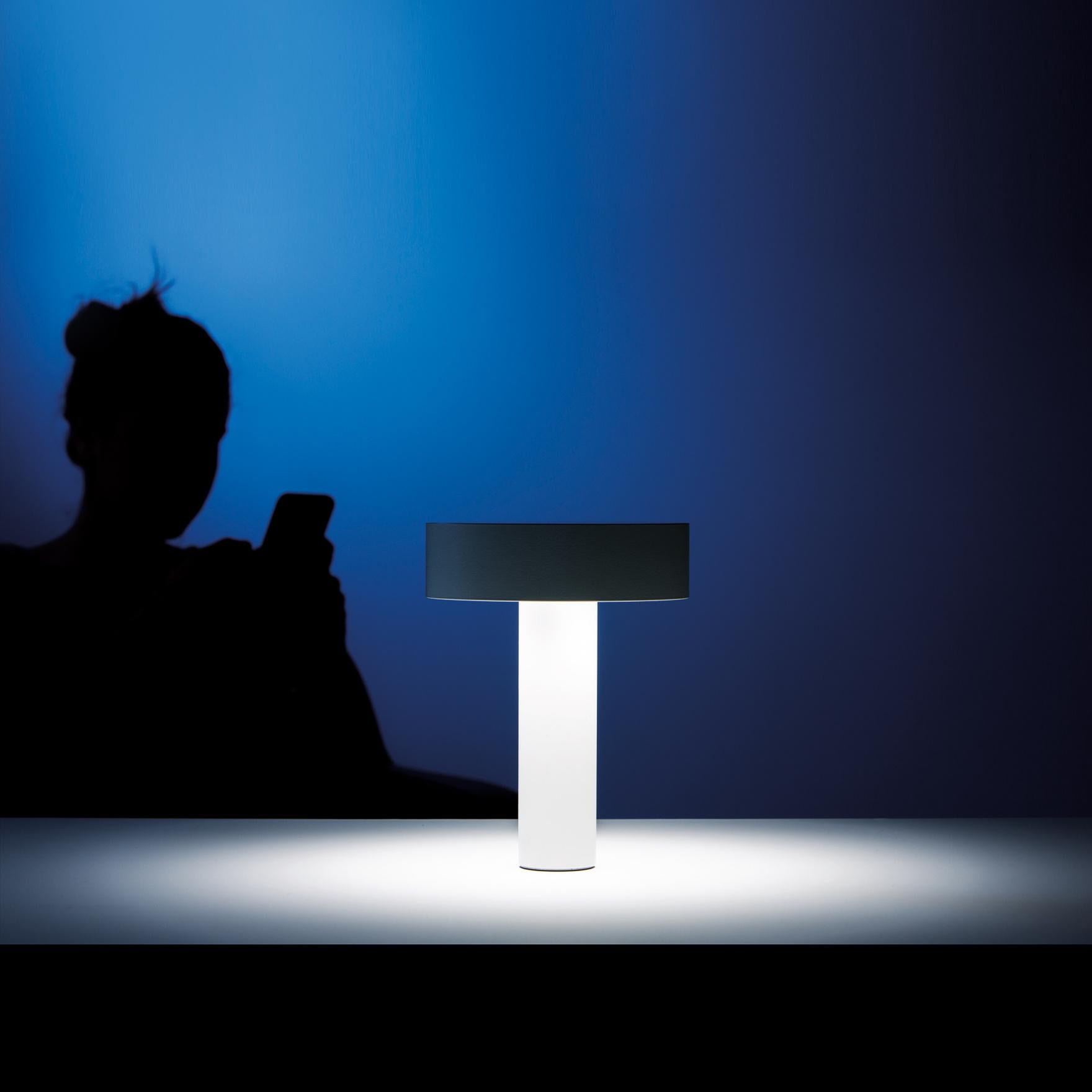 PoPuP Portable Table Lamp by Davide Groppi in White with Light and Music For Sale 1