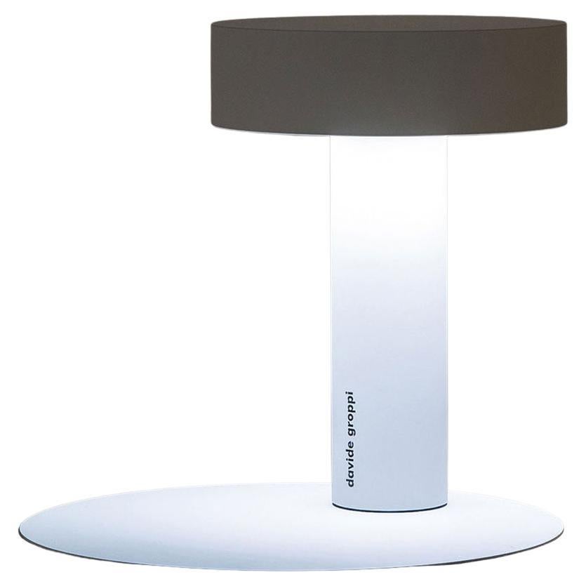 PoPuP Portable Table Lamp by Davide Groppi in White with Light and Music
