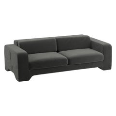 Canapé Giovanna 2,5 Seater de Popus Editions en tissu de velours de Côme brun foncé